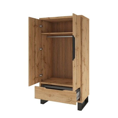 Шкаф 2D1S Halle 24N0HK18 Helvetia дуб Вотан открытый